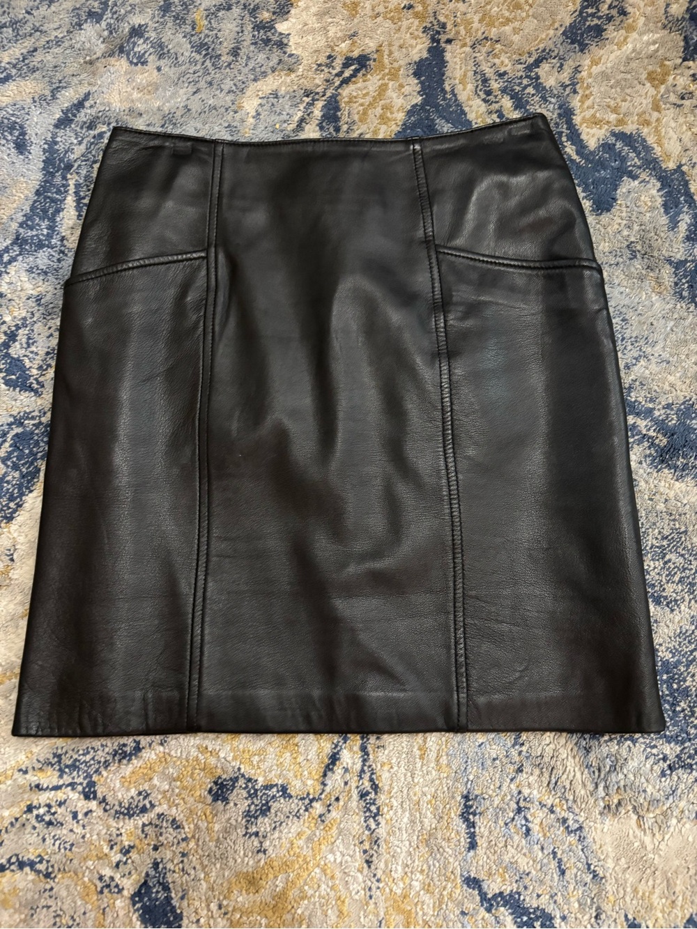 Cynthia Steffe Black Faux Leather Mini Skirt